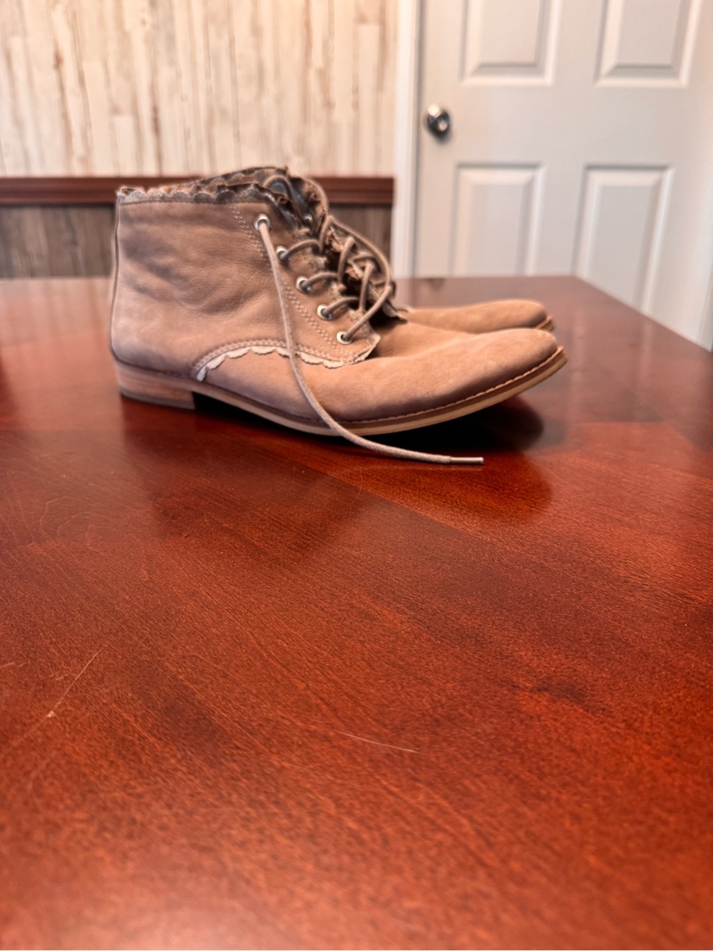 Gianni Bini Suede Lace-Up Boots